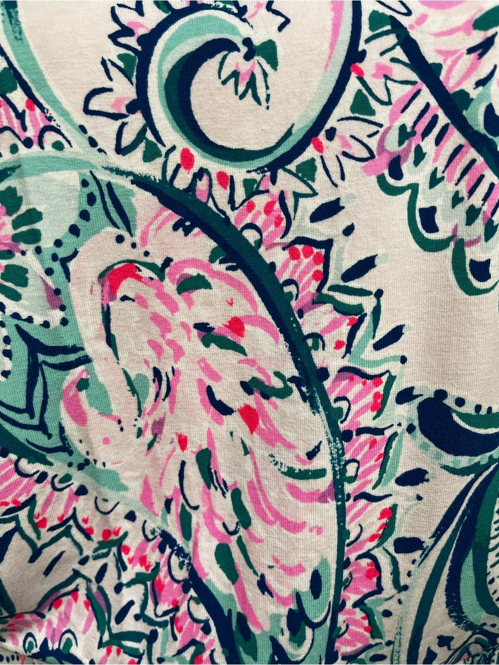 Lilly Pulitzer White Romper with Pink & Teal Paisley 2019 Medium - Picture 11 of 14